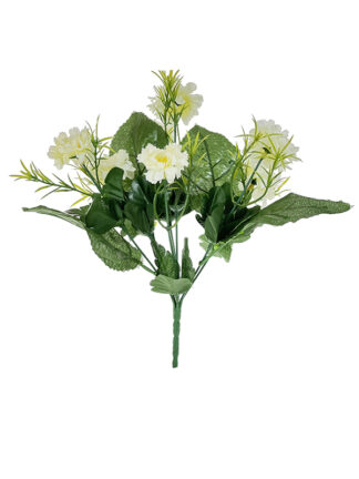 Aksamitka w bukiecie LA287-7 k. biały (30 cm)