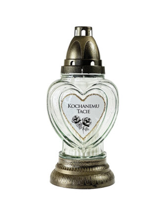Znicz szklany ZP37 "Kochanemu Tacie" (25cm)