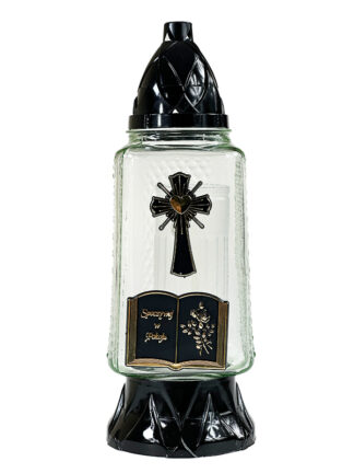 Znicz szklany Z1240 Książka Złoto (30cm)