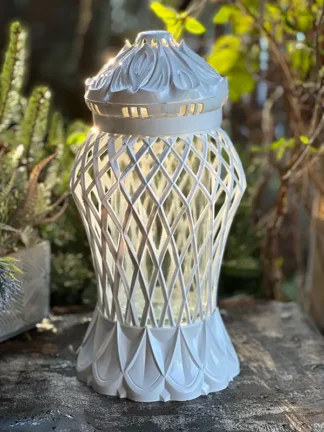 Kapliczka BIAŁA Wazon Karo D (37cm)