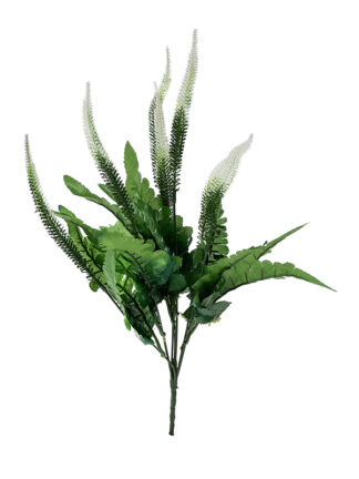 Liść paproci z białym dodatkiem WF-1032 (40 cm)