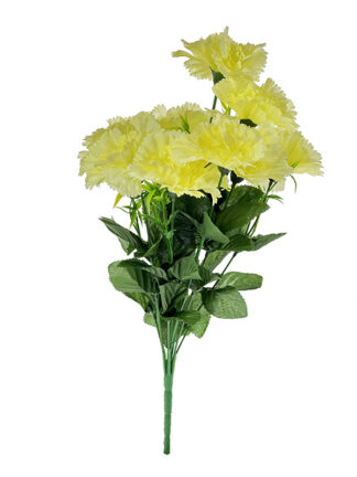 Bukiet Goździk x 9 H338 żółty jasny (42 cm)