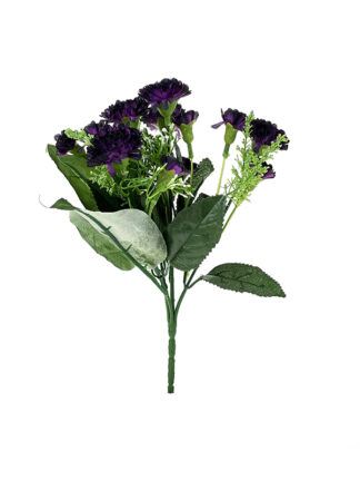 Goździk drobny z dodatkami bukiet H271D (fioletowy) 28 cm
