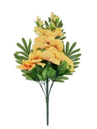 Bukiet palma, mieczyk, orchidea H208C k. żółto-pomarańczowy (60cm)