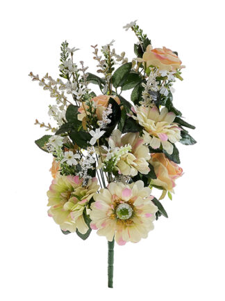 Bukiet Gerbera Róża E589 Oliwkowy,ecru (50cm)