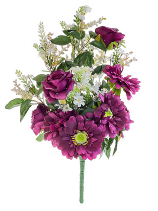 Bukiet Gerbera Róża E589 Fuksja (50cm)