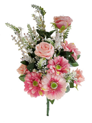 Bukiet Gerbera Róża E589 Róż+ brzoskwiniowy (50cm)