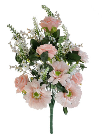 Bukiet Gerbera Róża E589 Pudrowy róż (50cm)