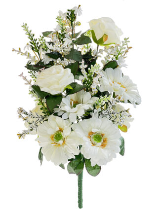 Bukiet Gerbera Róża E589 Biały (50cm)