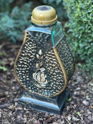 Znicz solarny Rosa Złoto (35cm)