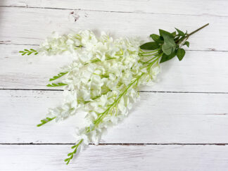 Wisteria zwisająca girlanda K079 5 gałązek Biały (65 cm) Ślub Komunia