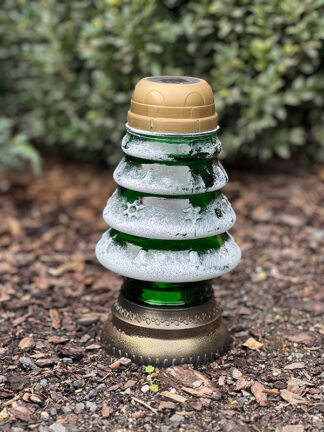 Znicz solarny choinka CH-2 Mal Zielona (23cm)