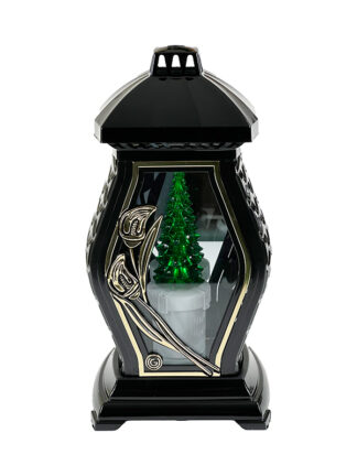 Kapliczka Glamour Waza Ratan Mała Kalia + Choinka LED (34 cm)