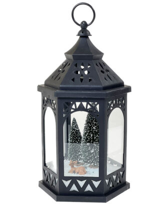 Świąteczny zimowy Lampion z Sarenką   27/19/YZE (34 cm)