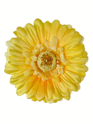 Gerbera główka wyrobowa B19A Żółty (10 cm)