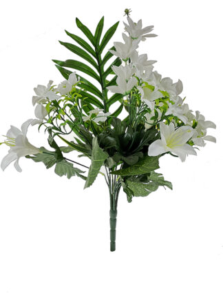Bukiet mix Lilia Ostróżka J298 Biały (45 cm)