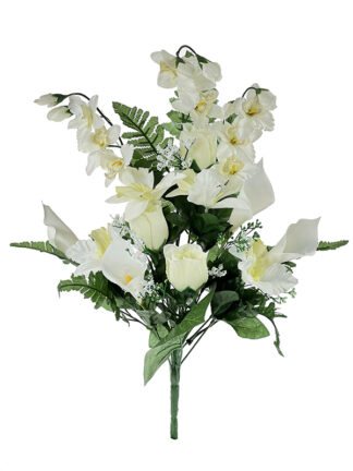 Bukiet nagrobkowy mix Kalia J301 Biały (50cm)
