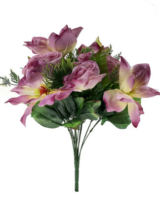 Bukiet Magnolia z różą X133A Różowy (40 cm) Ostatnia sztuka!