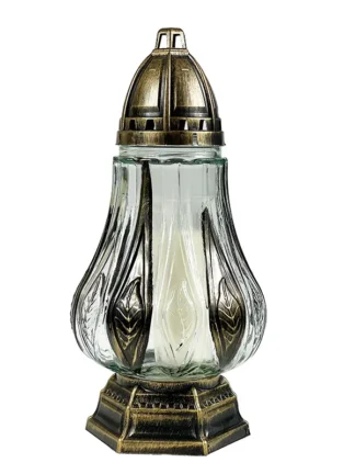 Znicz szklany Flavia M Złota (30cm)