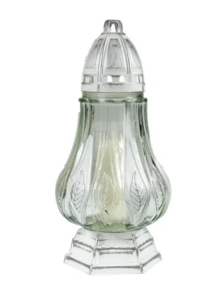 Znicz szklany Flavia M Biała (30cm)
