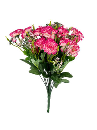 Bukiet goździków z różowym dodatkiem BXT20308-18 (40cm)