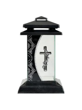 Znicza kapliczka SZ-1 Krzyż z różą (27cm)