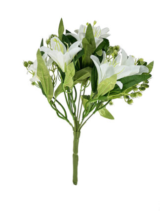 Lilia z dodatkiem bukiet J192 30 cm (biały)