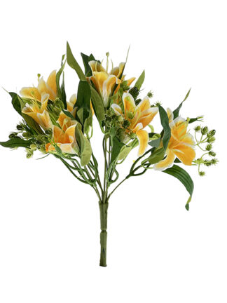 Lilia z dodatkiem bukiet J192 30 cm (żółty)