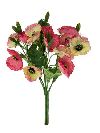 Anemon w bukiecie 17017-7 (żółty+koralowy) 46 cm