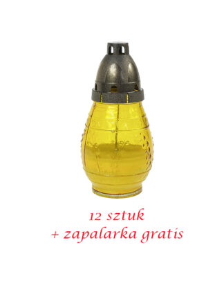 Znicz szklany zalewany z 229   12 sztuk + zapalarka gratis !! (18 cm)
