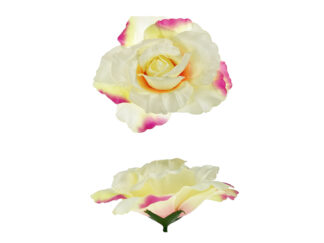 Róża główka kwiatowa wyrobowa JA08 R172 Ecru z różem