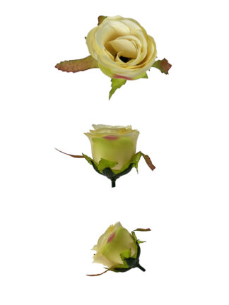 Róża wyrobowa satynowa W726 Jasny żółty (6cm)