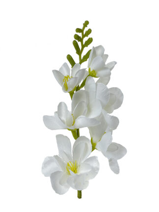 Frezja satynowa główka kwiatowa W677 Biały (20 cm)