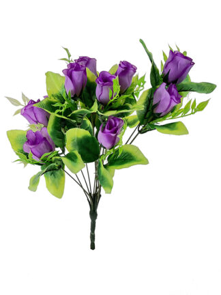 Bukiet 12 Różyczek 0704A-1 Fiolet (38cm)