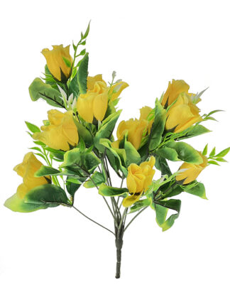 Bukiet 12 Różyczek 0704A-1 Żółty (38cm)