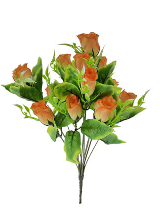 Bukiet 12 Różyczek 07041-1 Pomarańczowy (38cm)
