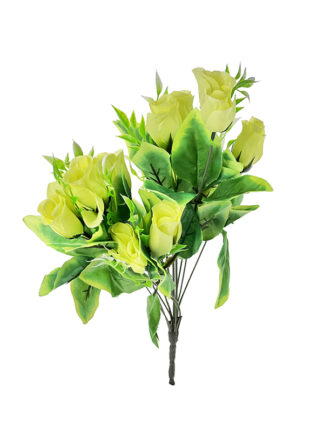 Bukiet 12 Różyczek 0704A-1 Jasna zieleń (38cm)