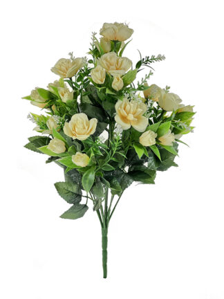 Bukiet drobnych różyczek x184 Krem (40cm)