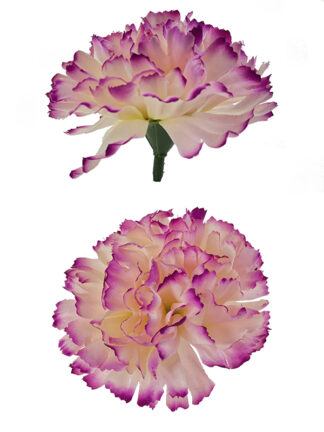 Goździk główka wyrobowa A960 Fiolet+ecru #7 (7cm)