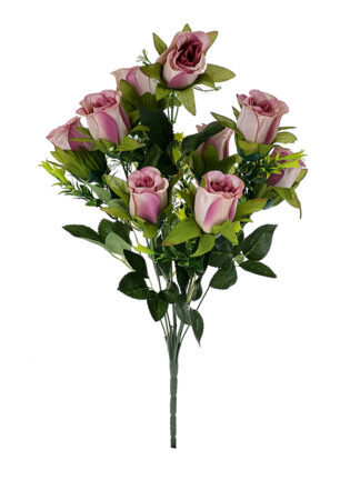 Bukiet BF-5 RÓŻA W PĄKU (Róż)10 gałązek z dodatkiem! 56 cm