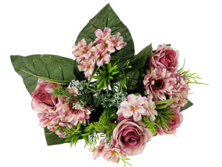Bukiet mieszany BF-6 Róża/ Gerbera/ Hortensja 46 cm (róż)