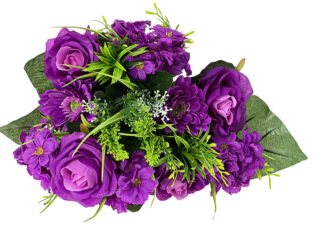 Bukiet mieszany BF-6 Róża/ Gerbera/ Hortensja 46 cm (Fiolet)