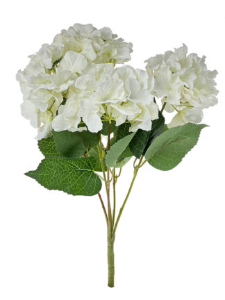 Bukiet Hortensji 5 kwiatów E546 Biała (45cm)