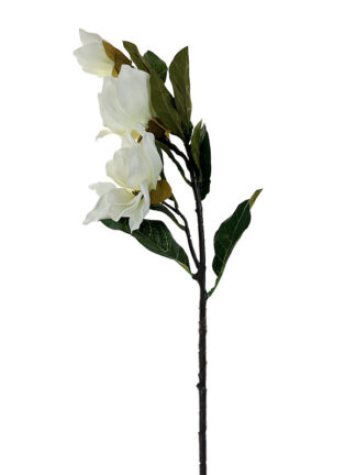 Magnolia satynowa gałązka K2405 S (Biały) 90 cm