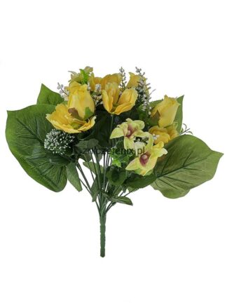 Bukiet kwiatów mieszanych L237 (Żółty) 40 cm