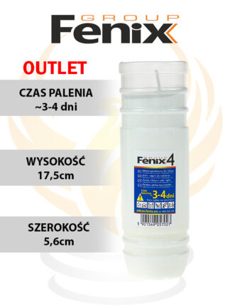Wkład parafinowy FENIX 4 (3-4dni) OUTLET pak. 30szt