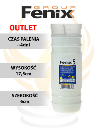 Wkład parafinowy FENIX 5 (4dni) OUTLET pak. 24szt