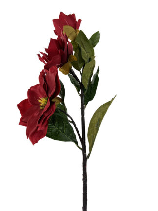 Magnolia satynowa gałązka K2405 S (Czerwony) 90 cm