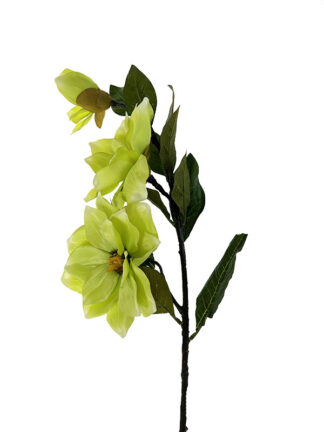 Magnolia satynowa gałązka K2405 S (Jasna zieleń) 90 cm