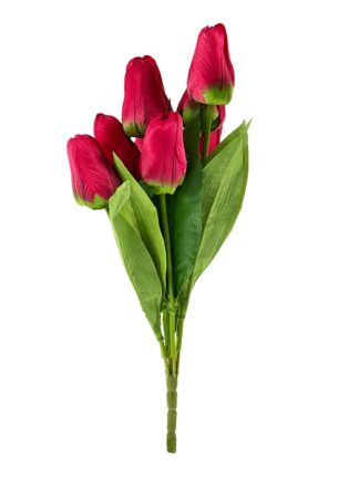 Bukiet dużych tulipanów x 9 SATYNA AFL0803 48 cm (Red)